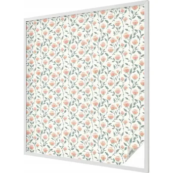 Okenní dekorace Dekorativní mléčná okenní Fólie s květinovým motivem, vitrážový vzhled, 100x116 cm