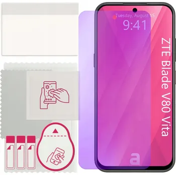 Pouzdro na mobilní telefon Hybridní Sklo Anti-Blue 9H na displej pro ZTE Blade V80 Vita