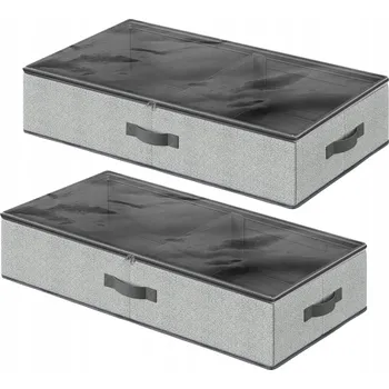 Úložný box 2x ORGANIZÉR NA ULOŽENÍ POVLEČENÍ OBLEČENÍ KONTEJNER POD POSTEL DO SKŘÍNĚ