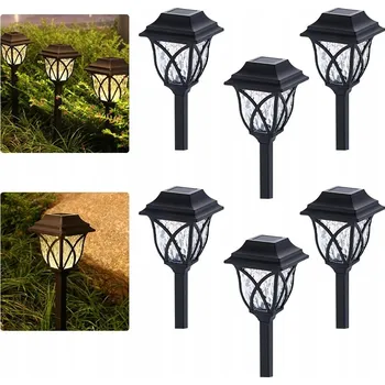 Venkovní osvětlení SOLÁRNÍ LAMPA LED ZAHRADNÍ 6 Ks SNADNÁ INSTALACE PRO KRÁSNOU ZAHRADU