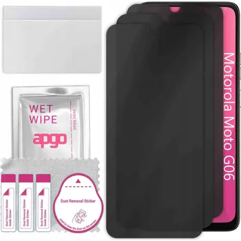 Pouzdro na mobilní telefon 3x Hybridní Sklo s Filtrem Soukromí pro Motorola Moto G06, PRIVACY