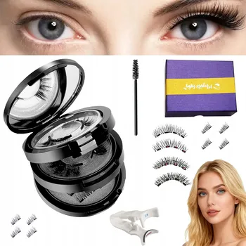 Umělé řasy MAGNETICKÉ ŘASY 3D PŘIROZENÝ VZHLED SADA MAGNETICKÝCH ŘAS DUAL S APLIKÁTOREM