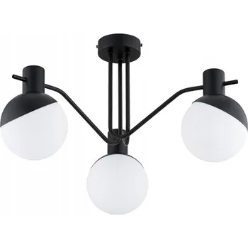 Lampa lustr stropní svítidlo černá bílá sklo ENIGMA 62552A