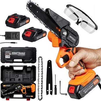 Ruční pilka Aku Řetězová Pila 6palcová 21V Mini pila na dřevo, silná