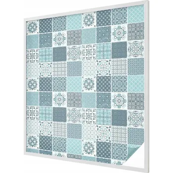 Okenní dekorace Samolepicí Fólie na Okno Mléčná Matná Boho vzor dlaždic 100x116 cm