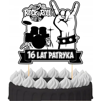 Obraz ZÁPICH DO DORTU Narozeninový Sto let HARD ROCK RONK N ROLL POSTAVY TOPPERY 9
