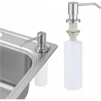 Dávkovač mýdla DÁVKOVAČ STŘÍBRNÝ TEKUTÝ MÝDLOVÝ DŘEZ DŘEZ