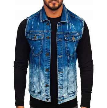 Pánská bunda Denley pánská vesta modrá velikost S