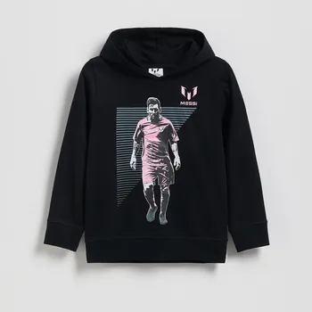 Dětská móda Reserved - Mikina s kapucí Messi - černý - 978FJ-99X - 978FJ-99X-116