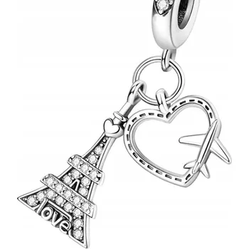 Přívěsek Trusky Charms Přívěsek Charms Eiffelova věž Srdce Cestování Charmsy Trusky
