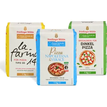 Speciální mouky na PIZZU - Startovací sada - Typ 00 - 3 x 1 kg, 3 x 1 kg