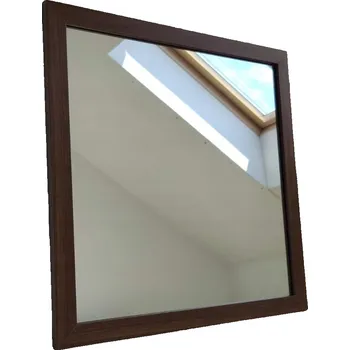 Zrcadlo Čtvercové Zrcadlo ze série HIT Erama 40 x 40 cm v hnědém rámu 1 Ks .