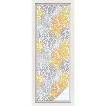 Okenní dekorace Fólie na okna Samolepicí Soukromí Barevné květiny 50x146