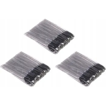 Přípravek na oči Kartáčky na Řasy a Obočí Spirálky Na Jedno Použití Třpytivé Černé 3x50 ks