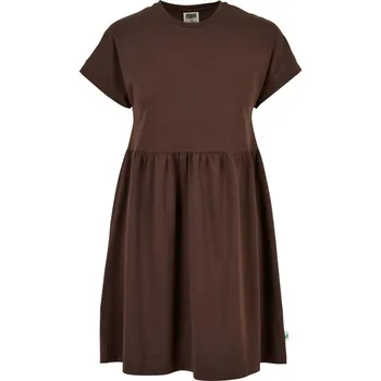 Dámské šaty Ladies Organic Empire Valance Tee Dress - brown 4XL