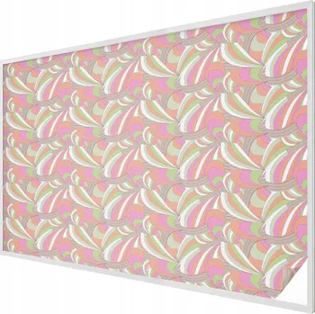 Okenní dekorace Dekorativní okenní fólie vitrážová mléčná s barevným cikcak vzorem 200x146 cm