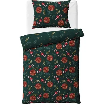 Povlečení TipTrade Vánoční bavlněné povlečení sladké a veselé 140 x 200, 70 x 90 cm zipový uzávěr