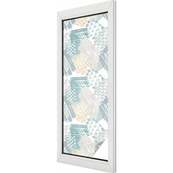 Okenní dekorace Samolepicí Mléčná fólie na okno, sklo - Abstraktní mozaika 50x146 cm