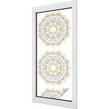 Okenní dekorace Dekorativní Fólie Mléčná fólie s motivem na okno Mandaly boho 50x116 cm