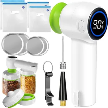 Vakuová pumpa VERK GROUP Potravinářská vakuová pumpa pro vakuové sáčky na zavařeniny elektrická + sáčky