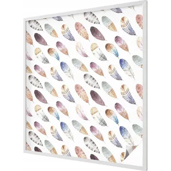 Okenní dekorace Mléčná dýha Fólie na okno Balkon Sklo Peří boho 100 x 116 cm