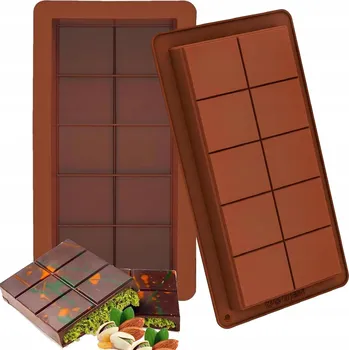 Nádoba na pečení SILIKONOVÁ FORMA NA DUBAJSKOU ČOKOLÁDU VELKÁ FORMA TABULKA ČOKOLÁDY