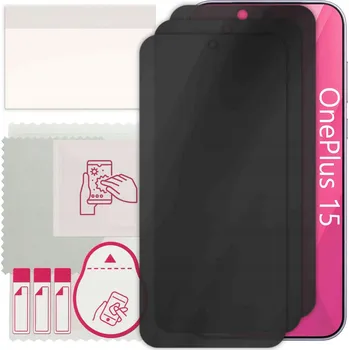Pouzdro na mobilní telefon 3x Hybridní Sklo s Filtrem Soukromí pro OnePlus 15, PRIVACY