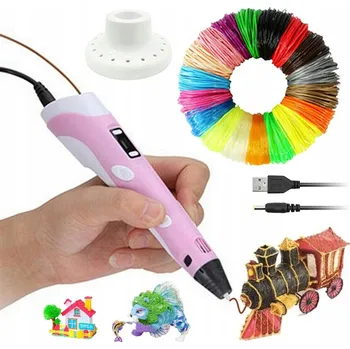 PROPISKA MAGICKÝ PEN RŮŽOVÝ 3D TISKÁRNA SADA BAREV NÁPLNĚ 12 Ks 3m