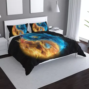 Povlečení Sablio Povlečení Ohnivé jin a jang - 140x200 / 90x70