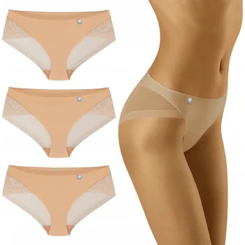 Kalhotky Wolbar Diamond 3517 3-pack Dámské kalhotky KALHOTKY béžové M