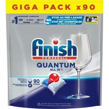 Přípravek do myčky FINISH POWERBALL QUANTUM ALL IN1 90ks REGULAR NL/FR - KAPSLE DO MYČKY NÁDOBÍ
