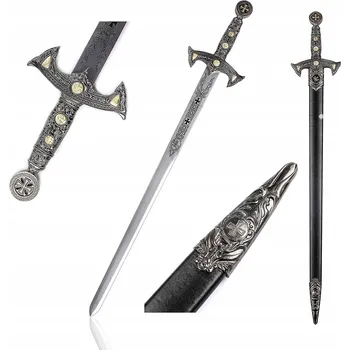 Replika zbraně RYTÍŘSKÝ MEČ TEMPLÁŘŮ S POUZDREM JT6136SU