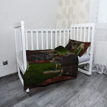 Povlečení Sablio Mikroplyšové dětské povlečení do postýlky Svatba manželů - Jan van Eyck - 120x90 / 40x60