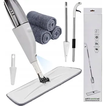 Bezpečnostní kamera Plochý mop s rozprašovačem, mikrovláknové návleky, 40 cm široký, 125 cm dlouhý, 2v1