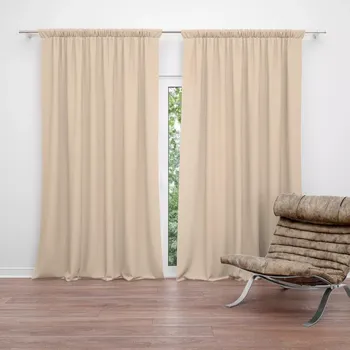 Závěs Sablio Závěs Světle béžová: 2ks 140x250cm