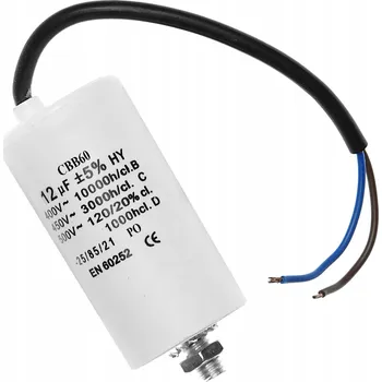 Kondenzátor Rozběhový kondenzátor motoru 12uF 450V CBB60 pro elektrické nářadí s konektory