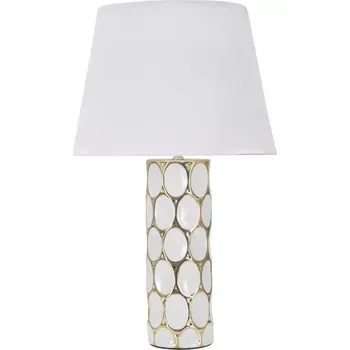 Lampička Stolní lampa Glam Carv 56 cm bílo-zlatá