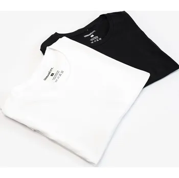 Pánské tričko PÁNSKÉ TRIČKO Sada 2 Triček Černé Bílé UrbanCity KLASICKÉ HLADKÉ M