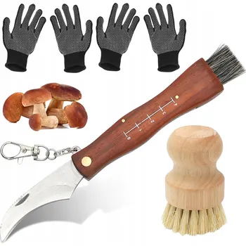 Kuchyňský nůž NŮŽ NA HOUBY SE ŠTĚTEČKEM A MĚŘÍTKEM