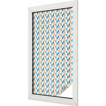 Okenní dekorace Samolepicí Mléčná fólie na okno, geometrická symetrie, 50x100 cm
