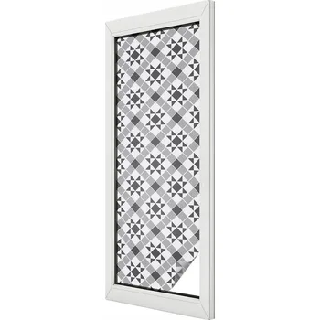 Okenní dekorace Samolepicí Mléčná fólie na okno, geometrický minimalismus, 50x146 cm