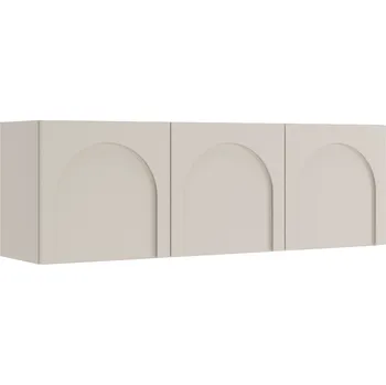 Televizní stolek TV stolek Arkadia třídveřový s frézovanými dvířky 150 cm šedobéžový