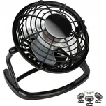 Mini ventilátor STOLNÍ VENTILÁTOR USB SILNÝ KOVOVÝ černý