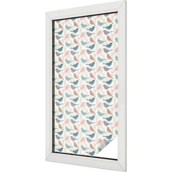 Okenní dekorace Samolepicí Mléčná fólie na okno se vzorem geometrických trojúhelníků 50x100 cm