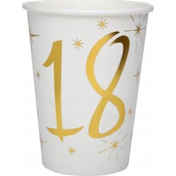 Jednorázové nádobí Kelímky k osmnáctým narozeninám 18tka 10 ks