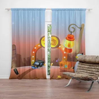 Závěs Sablio Závěs Dětský motiv 4: 2ks 140x250cm