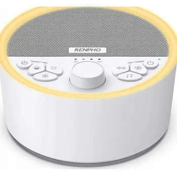 Dětské svítidlo PŘÍSTROJ NA BÍLÝ ŠUM S NOČNÍ LAMPOU, 29 ZVUKŮ, USB, ČASOVAČ, HI-FI