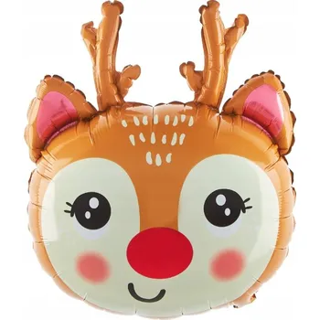 Balónek Fóliový balónek Rudolf sob sváteční dekorace Štědrý den Mikuláše 65cm