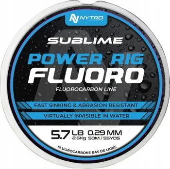 Nytro Sublime Power Rig Fluoro 50m 0.21mm 3,4kg vlasec z fluorocarbonu