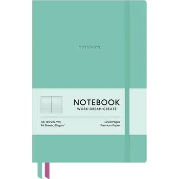 Zápisník Zápisník "Genius", tyrkysová, A5, linkovaný, 96 l., tvrdé desky, SHKOLYARYK